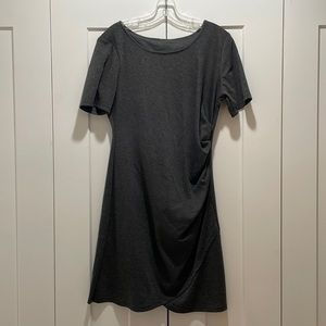 Beloved Grey Scrunch side dress